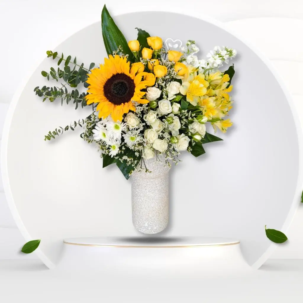 Sunrise in A White Vase